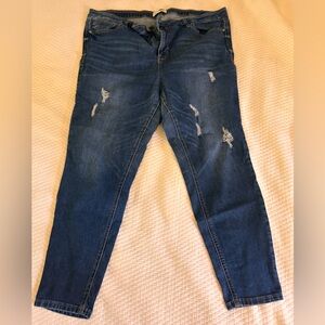 Eloquii distressed skinny jeans, 22